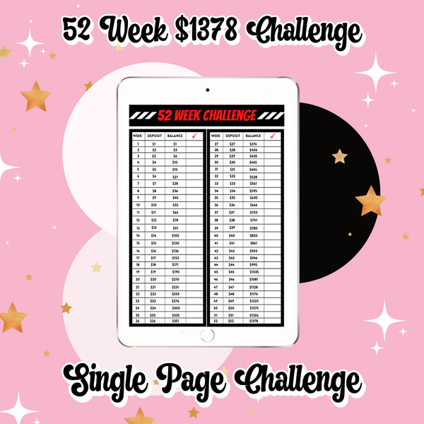 52 Week $1378 Challenge Digital