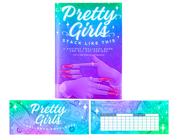 Pretty Girls stack like this Book and Envelopes set