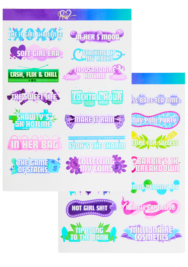 Pretty Girls Stack Like This Challenge Labels - Sticker Set