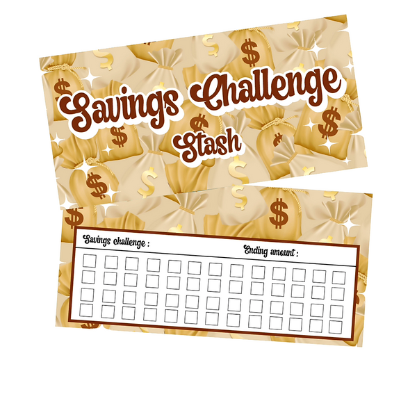 Savings Challenge Envelopes - Tan