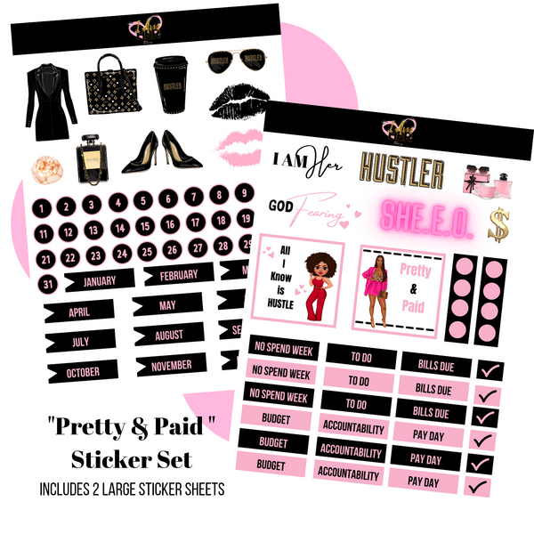 Pretty & Paid Sticker Set