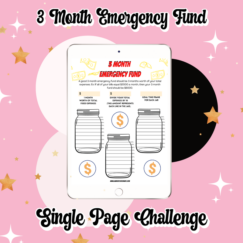 3 Month Emergency Fund Challenge