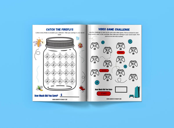 Stacking My Coins - A Mini Savings Challenge Book For Boys