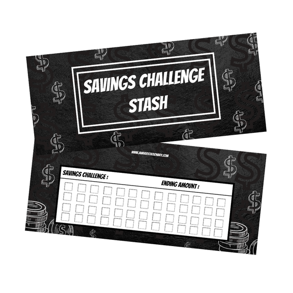 Savings Challenge Envelopes - Black