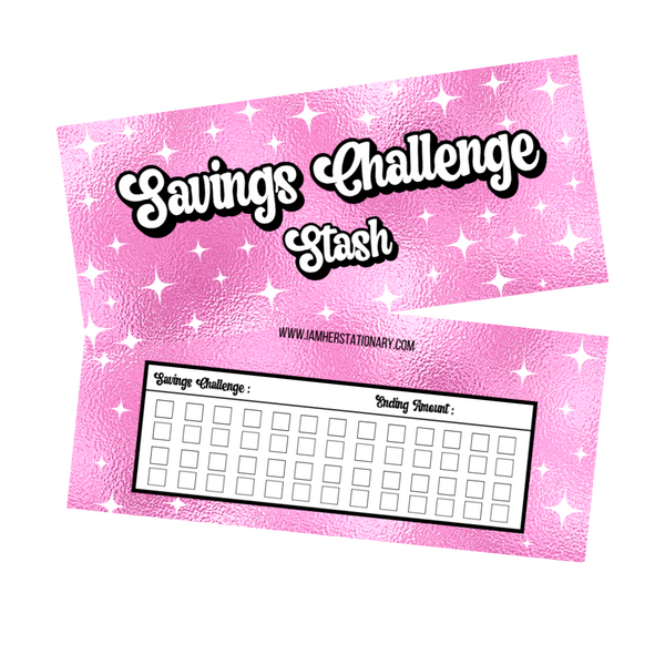 Savings Challenge Envelopes - Pink